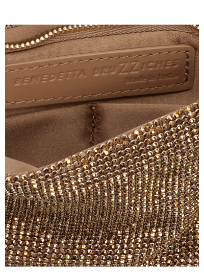 Shop Benedetta Bruzziches Your Best Friend Clutch Bag In Gold