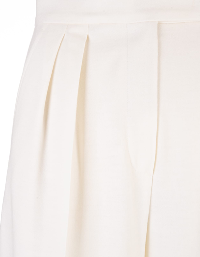Shop Max Mara White Catullo Trousers In Bianco