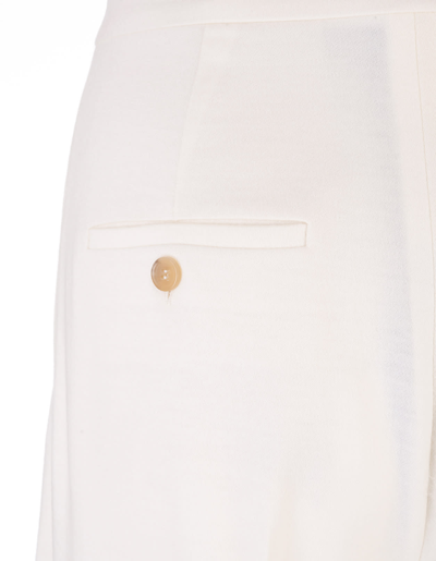 Shop Max Mara White Catullo Trousers In Bianco