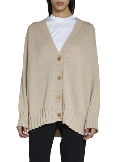 Shop Malo Cardigan In Fawn