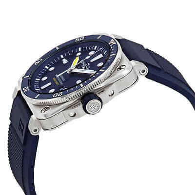 Pre-owned Bell & Ross Diver Automatic Blue Dial Men's Watch Br0392-d-bu-st/srb