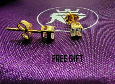 Pre-owned Online0369 3.9ct Baguette Simulated Diamond Men's Dollar Symbol Ring 925 Silver Free Stud In White