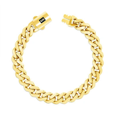 Pre-owned Nuragold 10k Yellow Gold Royal Monaco Miami Cuban Link 9mm Curb Chain Mens Bracelet 9"