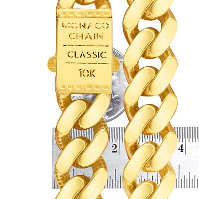 Pre-owned Nuragold 10k Yellow Gold Royal Monaco Miami Cuban Link 17mm Chain Mens Curb Necklace 26"