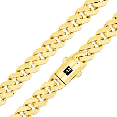 Pre-owned Nuragold 10k Yellow Gold Royal Monaco Miami Cuban Link 9mm Chain Pendant Necklace 28"