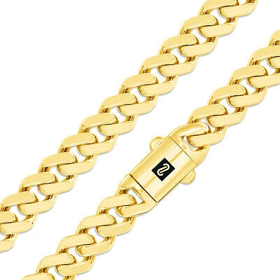 Pre-owned Nuragold 10k Yellow Gold Royal Monaco Miami Cuban Link 9mm Chain Mens Curb Necklace 28"