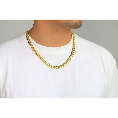 Pre-owned Nuragold 10k Yellow Gold Royal Monaco Miami Cuban Link 9mm Chain Mens Curb Necklace 28"