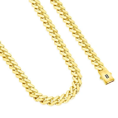 Pre-owned Nuragold 10k Yellow Gold Royal Monaco Miami Cuban Link 13mm Chain Mens Curb Necklace 28"