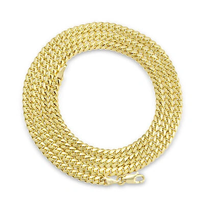 Pre-owned Nuragold 14k Yellow Gold Solid 4mm Mens Miami Cuban Link Chain Necklace Lobster 28"