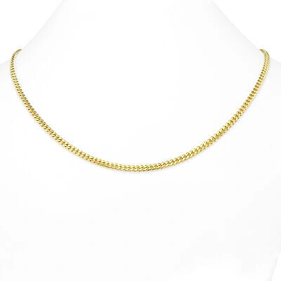 Pre-owned Nuragold 14k Yellow Gold Solid 4mm Mens Miami Cuban Link Chain Necklace Lobster 28"