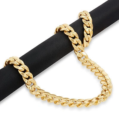 Pre-owned Nuragold 14k Yellow Gold Mens 11mm Miami Cuban Link Chain Italian Necklace Box Clasp 28"