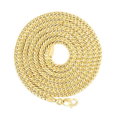 Pre-owned Nuragold 14k Yellow Gold Mens 3mm Miami Cuban Link Chain Italian Pendant Necklace 26"