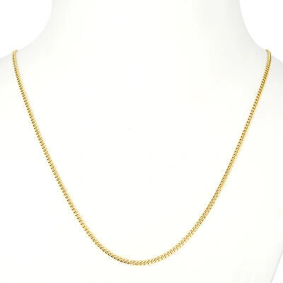 Pre-owned Nuragold 14k Yellow Gold Mens 3mm Miami Cuban Link Chain Italian Pendant Necklace 26"