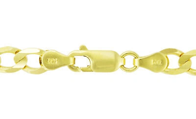 Pre-owned Nuragold Real 14k Yellow Gold 6.5mm Figaro Chain Italian Link Pendant Necklace Mens 28"