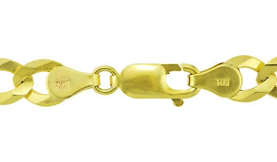 Pre-owned Nuragold Solid 14k Yellow Gold 7mm Cuban Curb Chain Link Mens Necklace Italian Made 26"