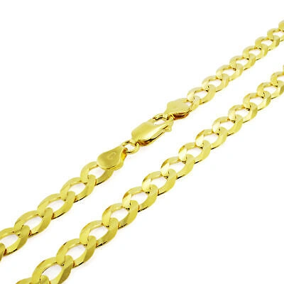 Pre-owned Nuragold Solid 14k Yellow Gold 7mm Cuban Curb Chain Link Mens Necklace Italian Made 26"
