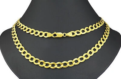Pre-owned Nuragold Solid 14k Yellow Gold 7mm Cuban Curb Chain Link Mens Necklace Italian Made 26"
