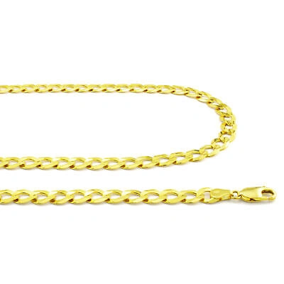 Pre-owned Nuragold Solid 14k Yellow Gold 7mm Cuban Curb Chain Link Mens Necklace Italian Made 26"