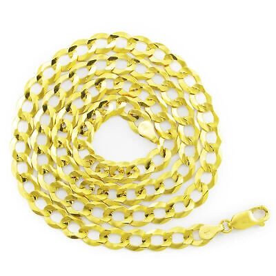 Pre-owned Nuragold Solid 14k Yellow Gold 7mm Cuban Curb Chain Link Mens Necklace Italian Made 26"