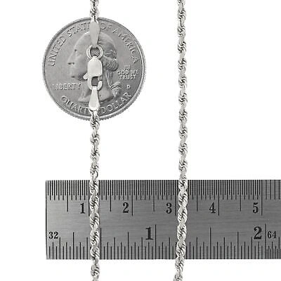 Pre-owned Nuragold 14k White Gold Solid Womens 2.5mm Diamond Cut Chain Italian Necklace 16"