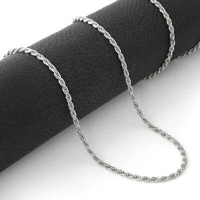 Pre-owned Nuragold 14k White Gold Solid Womens 2.5mm Diamond Cut Chain Italian Necklace 16"