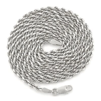 Pre-owned Nuragold 14k White Gold Solid Womens 2.5mm Diamond Cut Chain Italian Necklace 16"