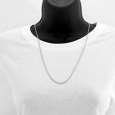 Pre-owned Nuragold 14k White Gold 2.5mm Diamond Cut Rope Italian Chain Pendant Necklace Mens 28"