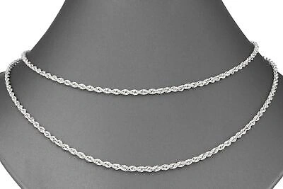 Pre-owned Nuragold 14k White Gold Solid Womens 2.5mm Diamond Cut Chain Italian Necklace 16"