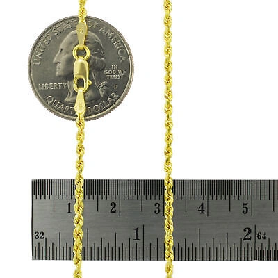 Pre-owned Nuragold 10k Yellow Gold Solid Womens 2mm Diamond Cut Chain Italian Necklace 16"