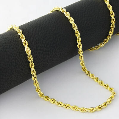 Pre-owned Nuragold 10k Yellow Gold Solid Womens 2mm Diamond Cut Chain Italian Necklace 16"