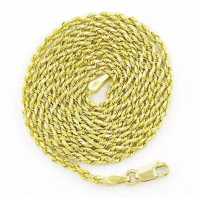 Pre-owned Nuragold 10k Yellow Gold Solid Womens 2mm Diamond Cut Chain Italian Necklace 16"