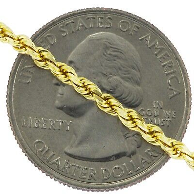 Pre-owned Nuragold 10k Yellow Gold Solid Womens 2mm Diamond Cut Chain Italian Necklace 16"