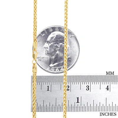Pre-owned Nuragold 10k Yellow Gold 2.5mm Palm Wheat Foxtail Franco Round Spiga Chain Necklace 26"