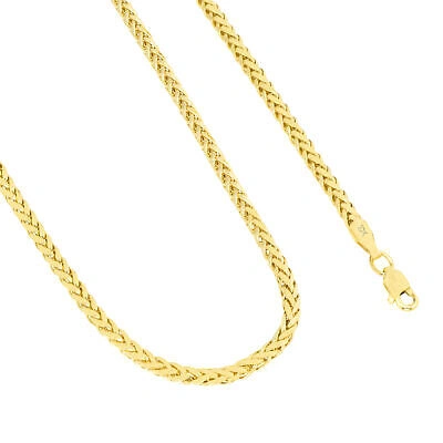 Pre-owned Nuragold 10k Yellow Gold 2.5mm Palm Wheat Foxtail Franco Round Spiga Chain Necklace 26"
