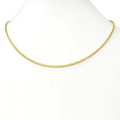 Pre-owned Nuragold 10k Yellow Gold 2.5mm Palm Wheat Foxtail Franco Round Spiga Chain Necklace 26"