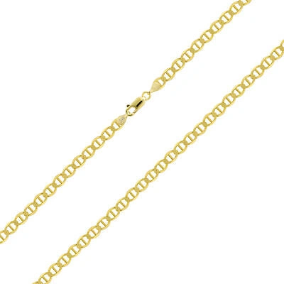 Pre-owned Nuragold 10k Yellow Gold Solid Mens 5mm Mariner Anchor Flat Link Chain Bracelet 9"