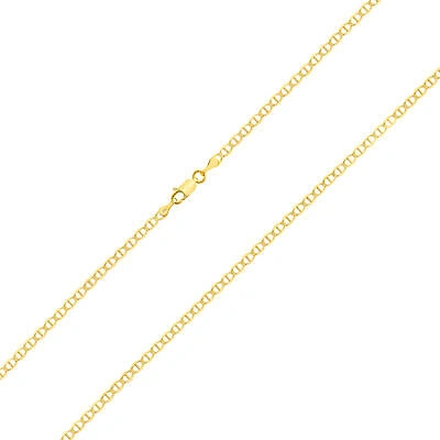 Pre-owned Nuragold 10k Yellow Gold Solid Mens 3mm Mariner Anchor Link Chain Pendant Necklace 30"