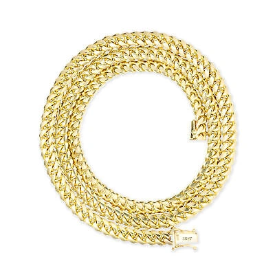 Pre-owned Nuragold 10k Yellow Gold Solid 6mm Mens Miami Cuban Chain Pendant Necklace Box Clasp 20"