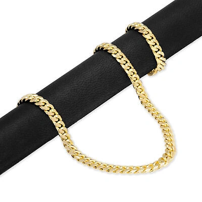 Pre-owned Nuragold 10k Yellow Gold Solid 6mm Mens Miami Cuban Link Chain Necklace Box Clasp 20"