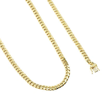 Pre-owned Nuragold 10k Yellow Gold 6.5mm Mens Miami Cuban Link Italian Chain Bracelet Box Clasp 9"