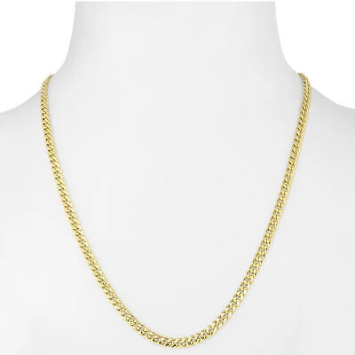 Pre-owned Nuragold 10k Yellow Gold Mens Italian 5mm Miami Cuban Link Chain Necklace Box Clasp 26"