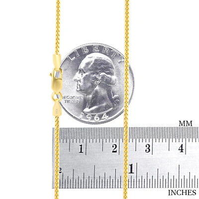 Pre-owned Nuragold 10k Yellow Gold Solid 1.5mm Womens Franco Diamond Cut Wheat Chain Necklace 16"