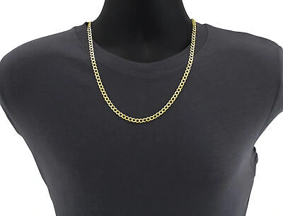 Pre-owned Nuragold Solid 10k Yellow Gold 6mm Cuban Curb Chain Link Mens Necklace Italian Made 28"