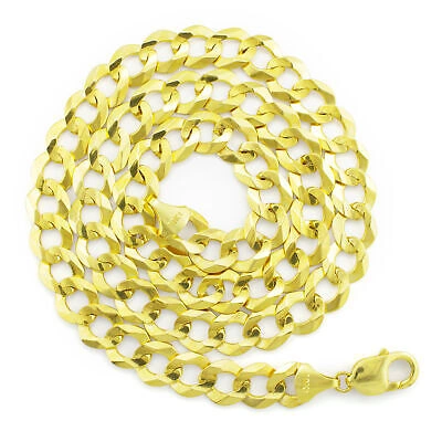 Pre-owned Nuragold 10k Yellow Gold Solid 11.5mm Wide Curb Cuban Chain Italian Link Mens Bracelet 9"