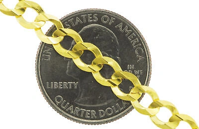 Pre-owned Nuragold Solid 10k Yellow Gold 6mm Cuban Curb Chain Link Mens Necklace Italian Made 28"