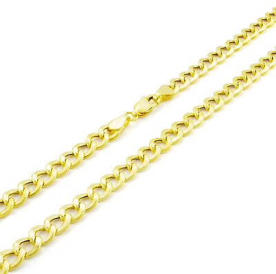 Pre-owned Nuragold 10k Yellow Gold 6mm Mens Cuban Link Curb Chain Bracelet Italian Made 8.5"