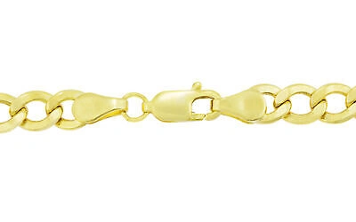 Pre-owned Nuragold 10k Yellow Gold 6mm Mens Cuban Link Curb Chain Bracelet Italian Made 8.5"