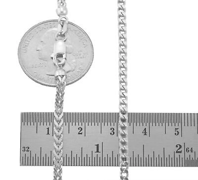 Pre-owned Nuragold 10k White Gold Mens 2.5mm Franco Square Box Foxtail Wheat Necklace Chain 26"