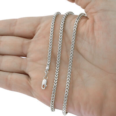 Pre-owned Nuragold 10k White Gold Mens 2.5mm Franco Square Box Foxtail Wheat Necklace Chain 26"