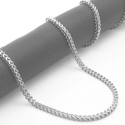 Pre-owned Nuragold 10k White Gold Mens 2.5mm Franco Square Box Foxtail Wheat Necklace Chain 26"